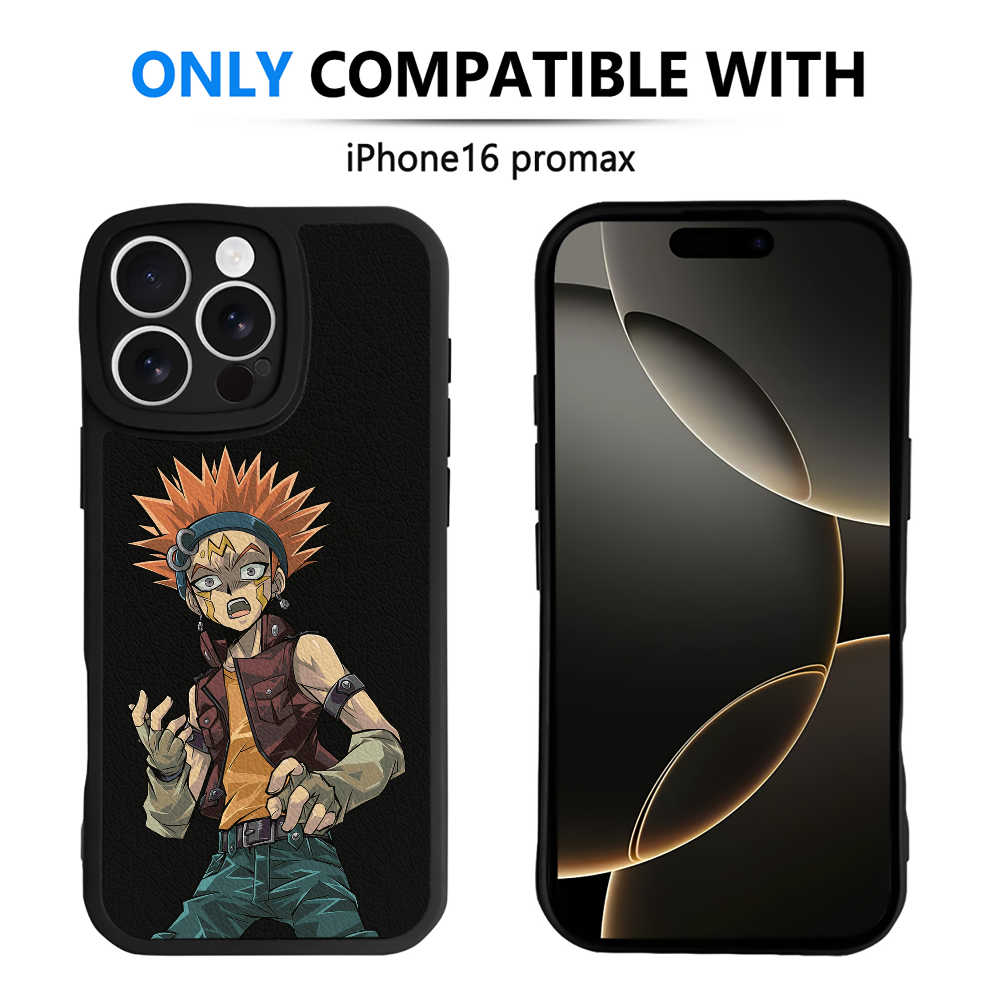 （画像用） 遊☆戯☆王 Yu-Gi-Oh! 【iPhone 16シリーズ対応】シリコンスマホケース（レザー調） 材質：シリコン